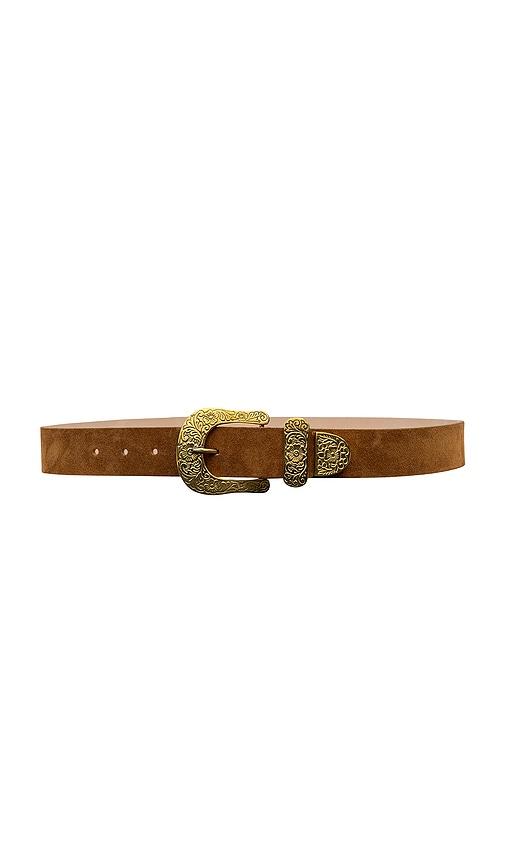 l'agence otera wide leather belt in brown.