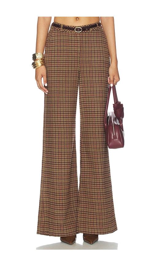 l'agence pilar wide leg pant in brown.