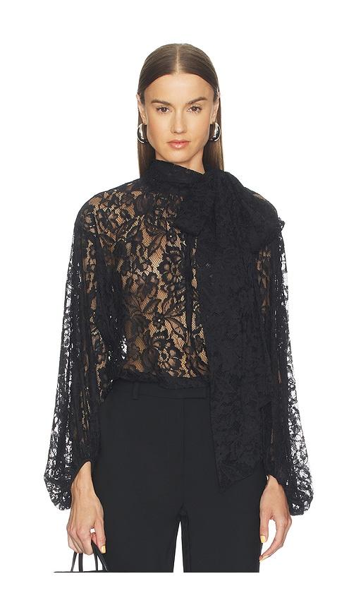 l'agence rhett oversized blouse in black.