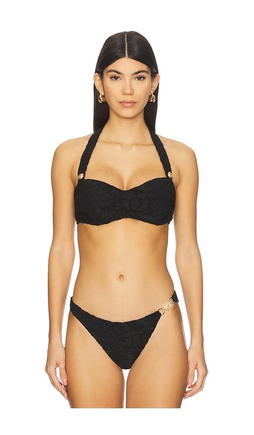 l'agence sally bikini top in black.