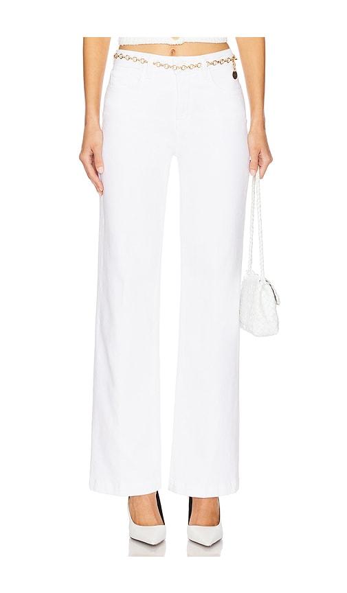 l'agence scottie wide leg jeans in ivory.