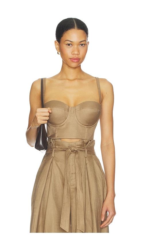 l'agence sonya bralette in brown.