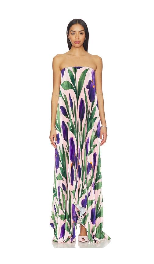 l'idee bisous strapless gown in rose,purple.