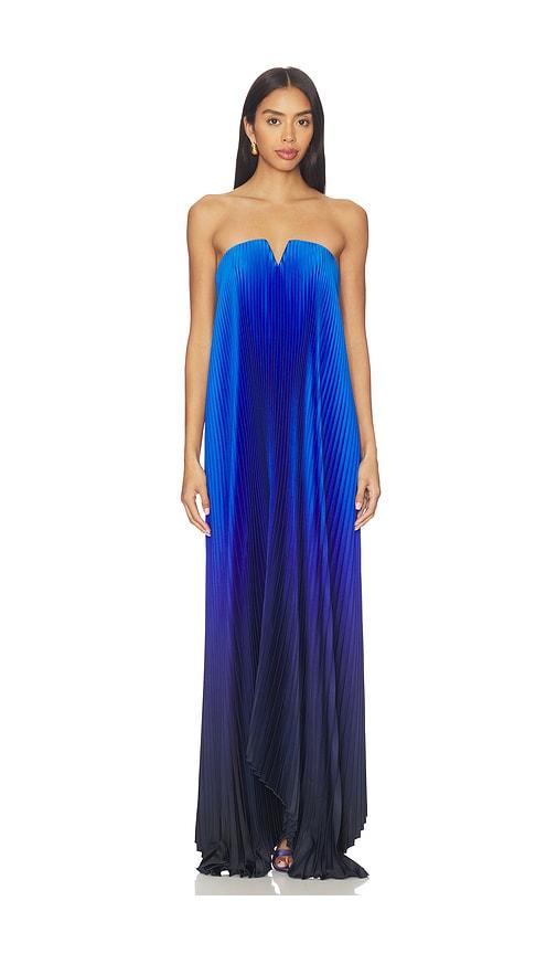 l'idee black tie gown in baby blue.