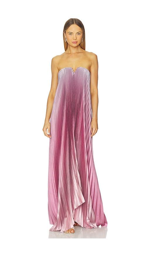 l'idee black tie gown in pink.