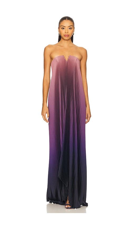 l'idee black tie gown in purple.