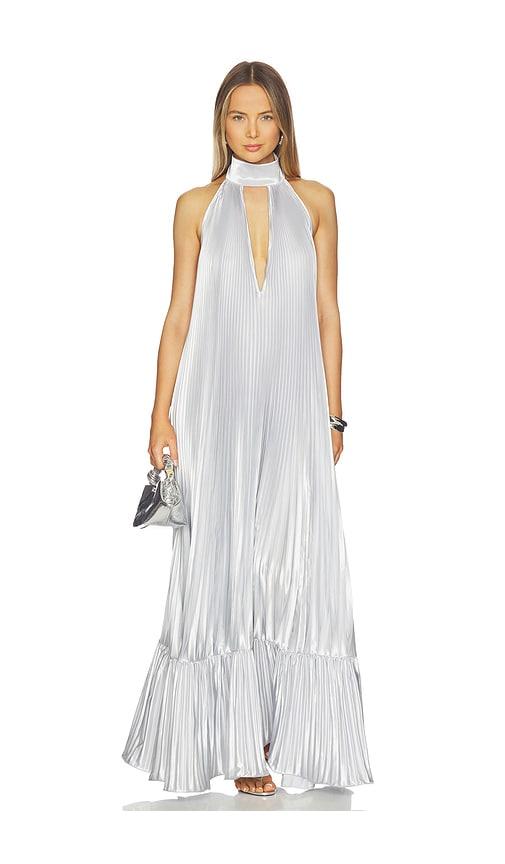 l'idee libertie gown in light grey.