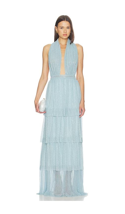 l'idee nammos gown in baby blue.