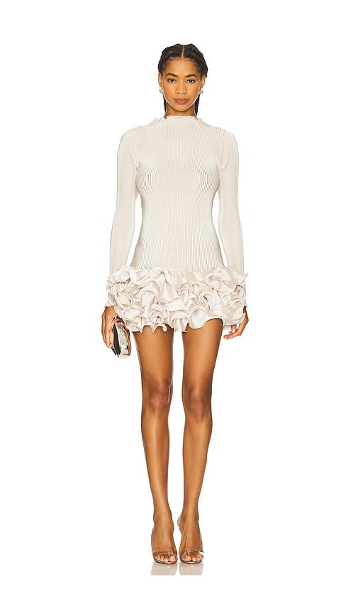l'idee park avenue mini dress in neutral.