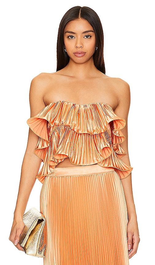 l'idee romance top in orange.