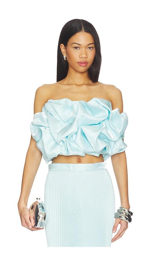 l'idee sade top in baby blue.