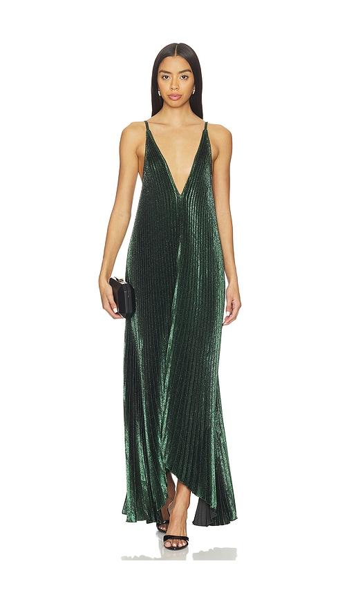 l'idee the muse gown in green.