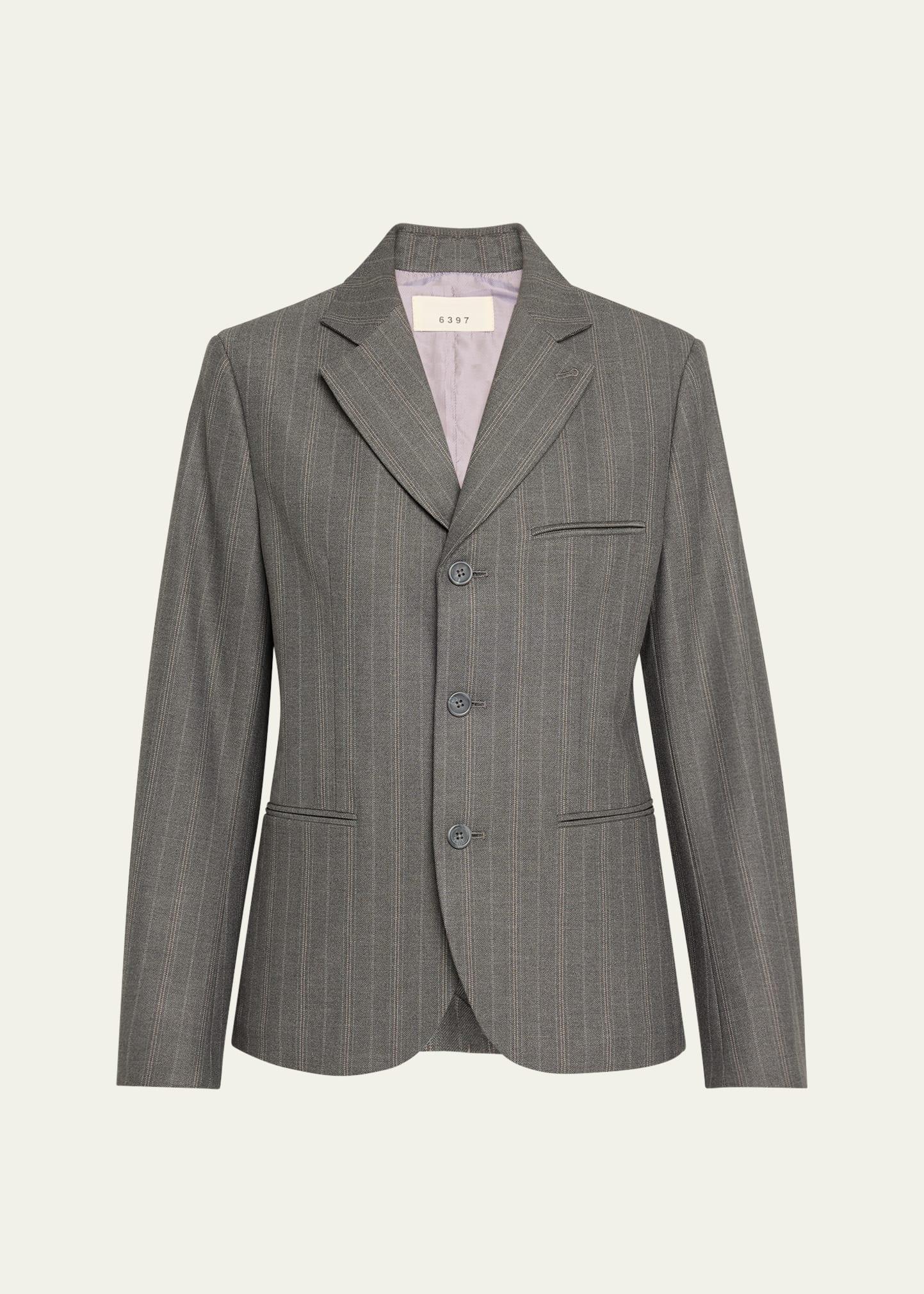 l.e.s. stripe blazer