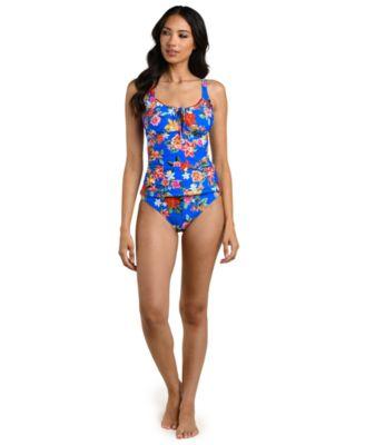 la blanca modern oasis sweetheart tunnel neck tankini hipster bottoms