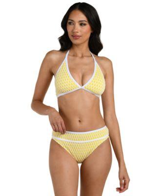 la blanca womens prep paddle banded halter bikini top hipster bottoms
