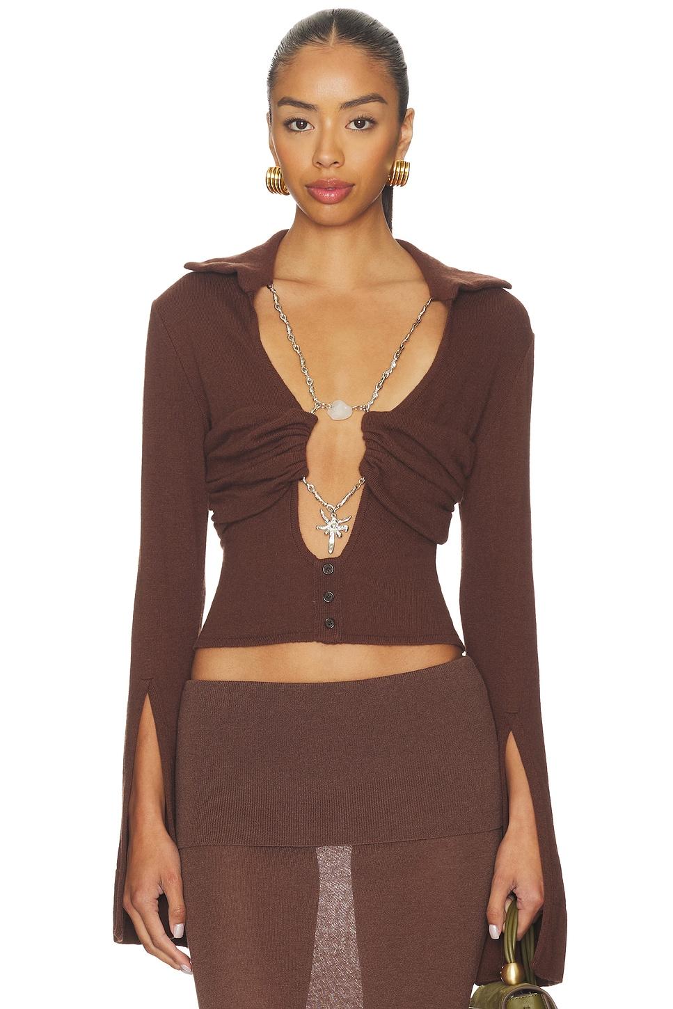 la davina knit long sleeve top