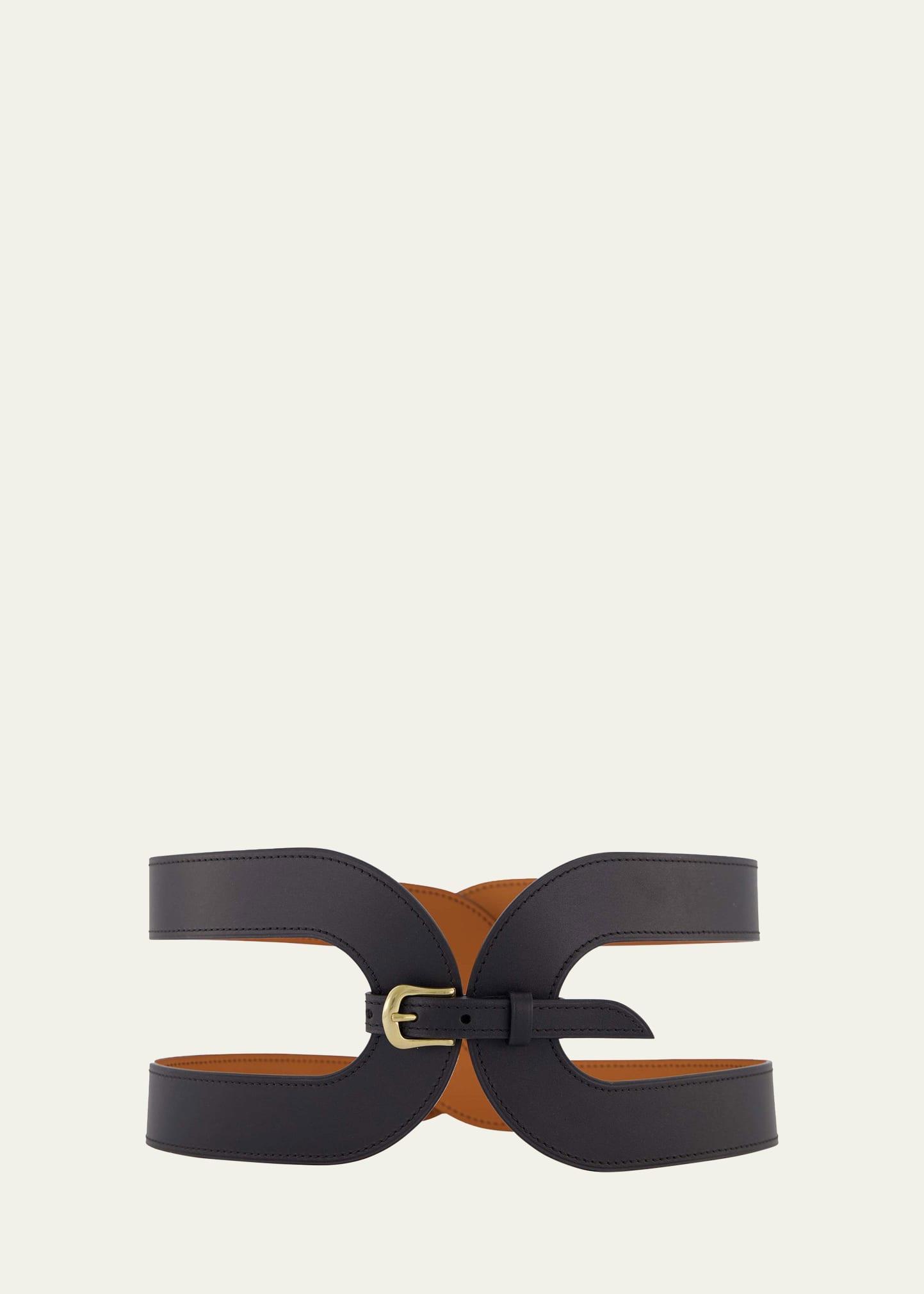 la delicieuse leather & brass waist belt