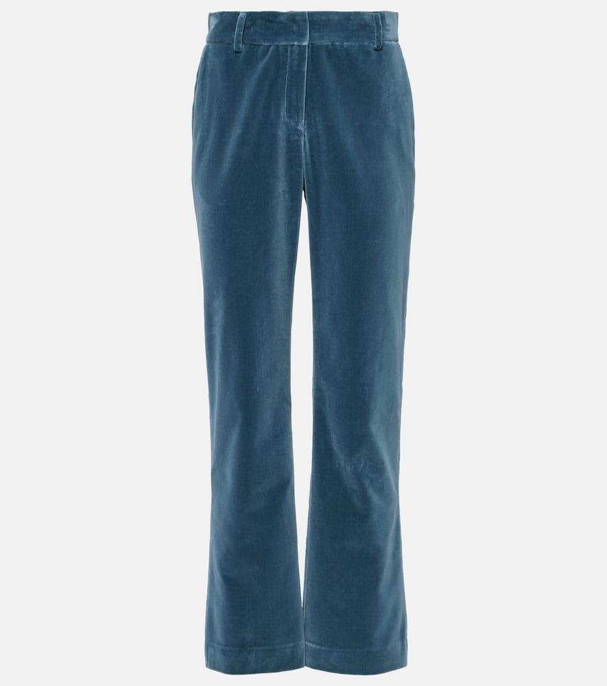 la doublej 24/7 cotton velvet flared pants