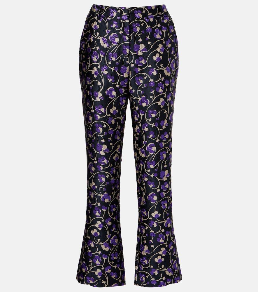 la doublej 24/7 honeysuckle jacquard straight pants