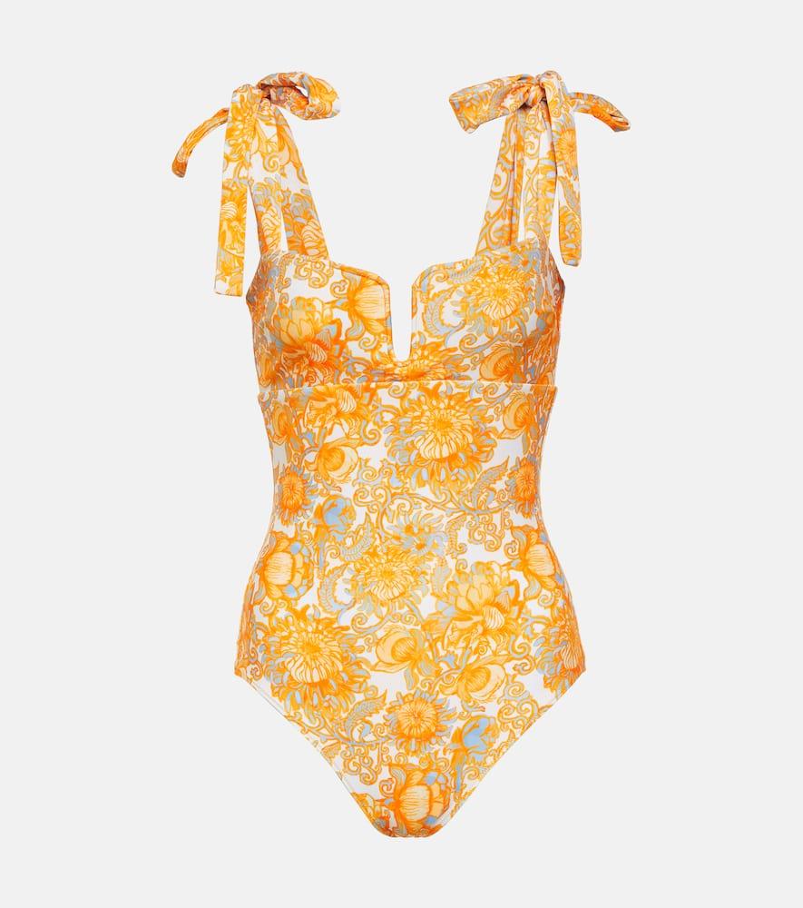 la doublej barbarella floral swimsuit
