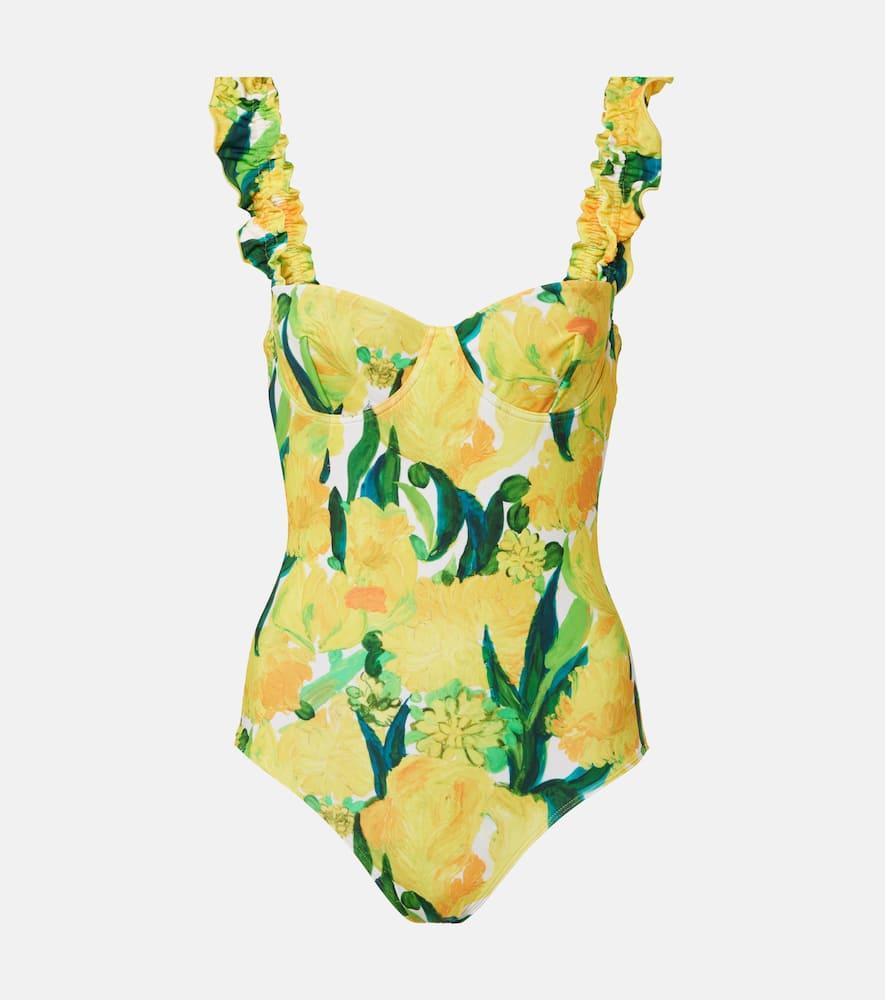 la doublej boop floral ruffled swimsuit