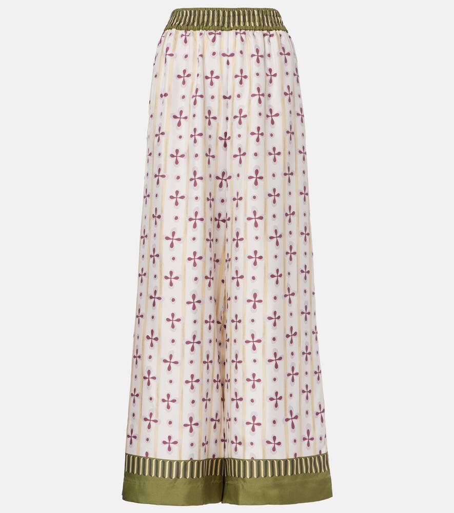 la doublej eclipse placée silk palazzo pants