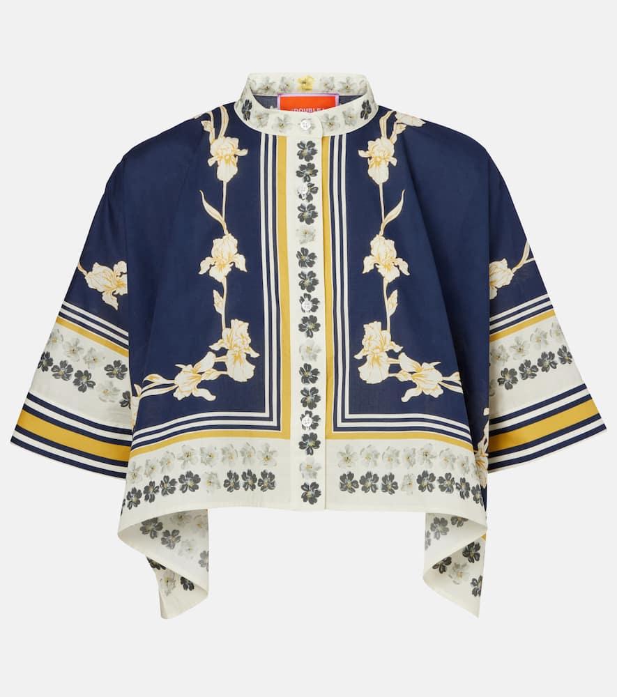 la doublej foulard printed cotton shirt