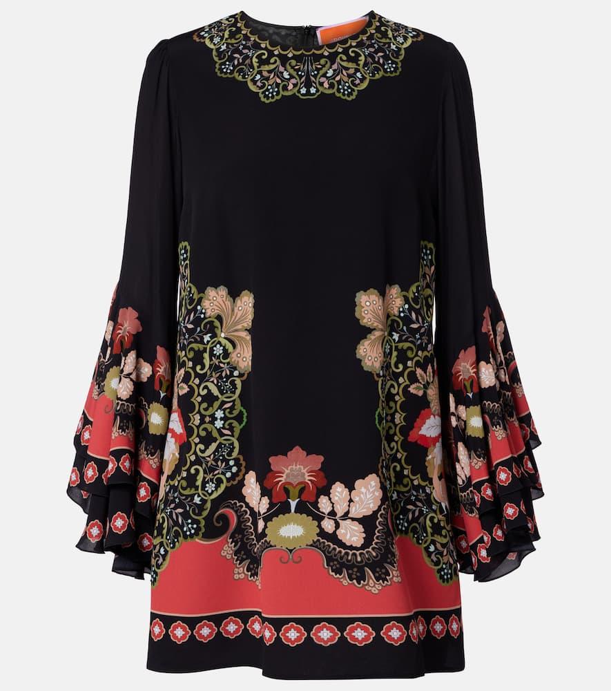 la doublej friday printed crêpe minidress