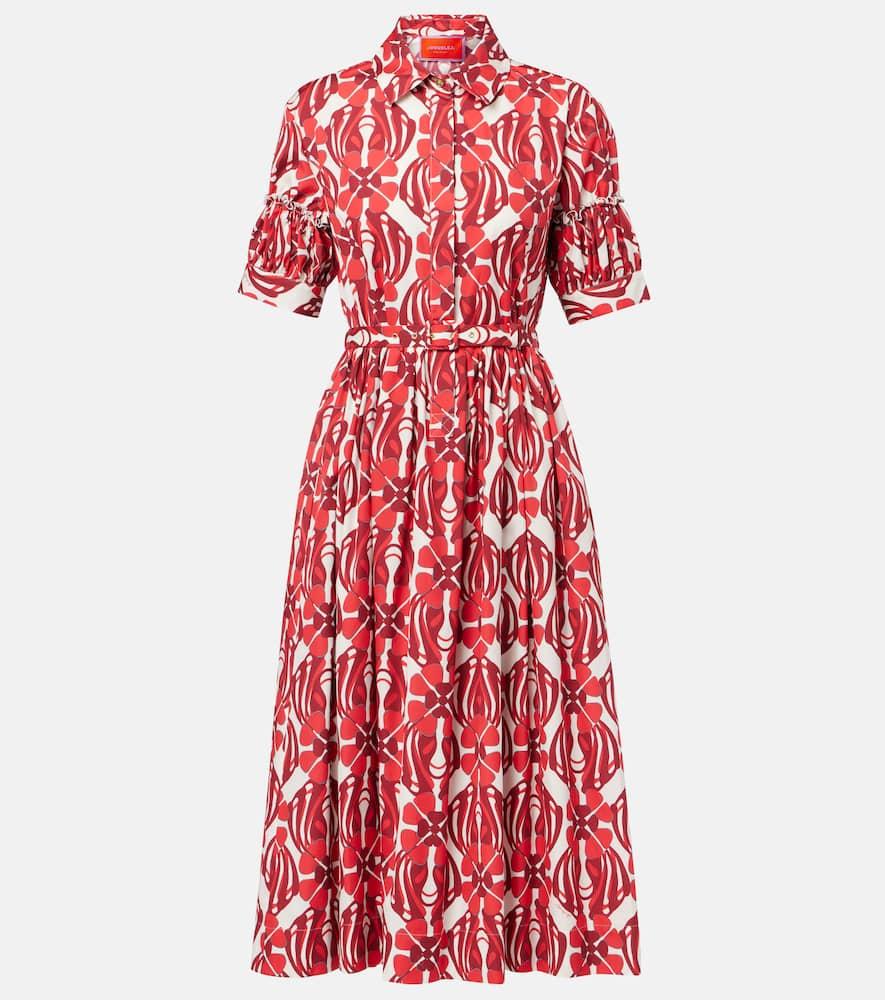 la doublej libertine printed cotton shirt dress