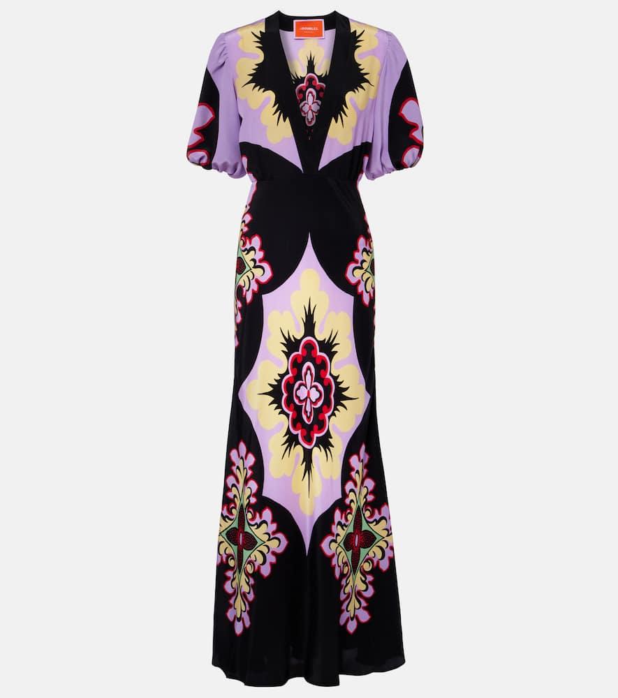 la doublej marlene silk crêpe de chine maxi dress