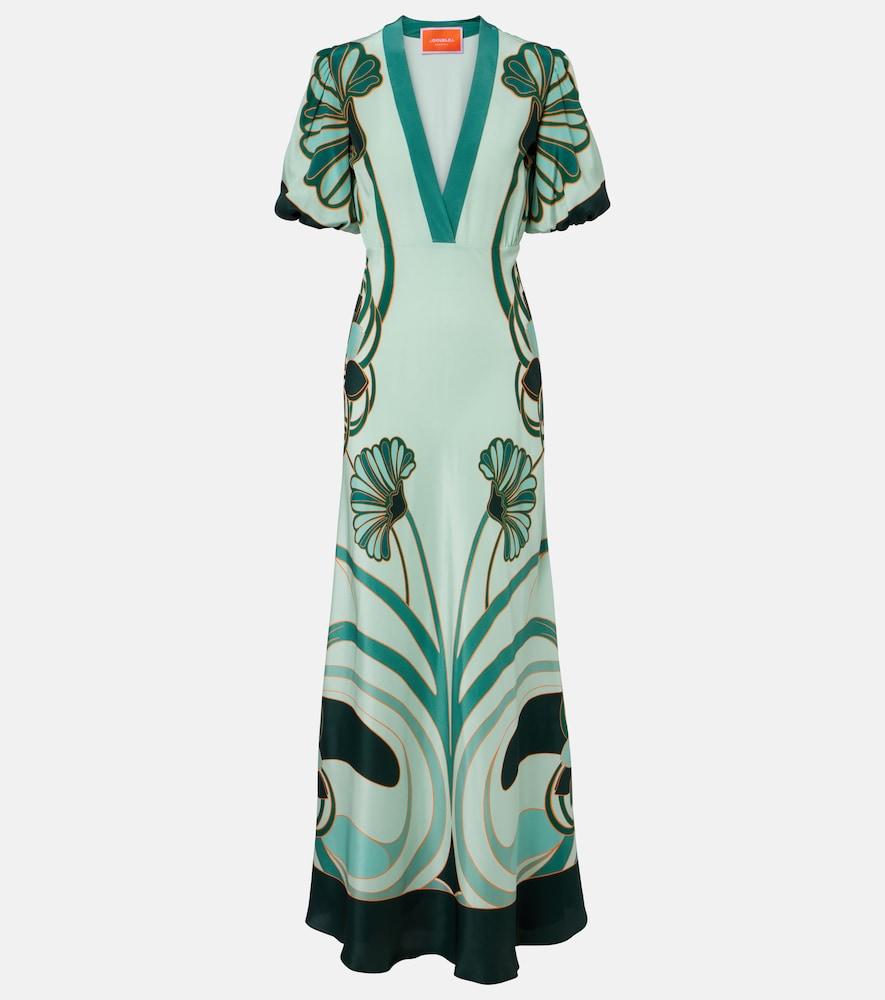 la doublej marlene silk crêpe de chine maxi dress