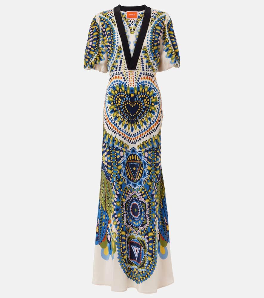 la doublej marlene silk maxi dress