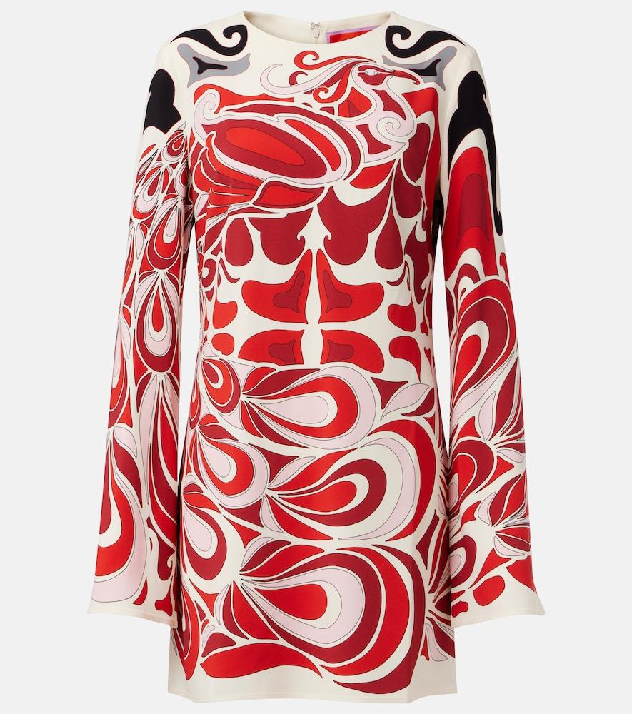 la doublej mini supremes printed satin minidress