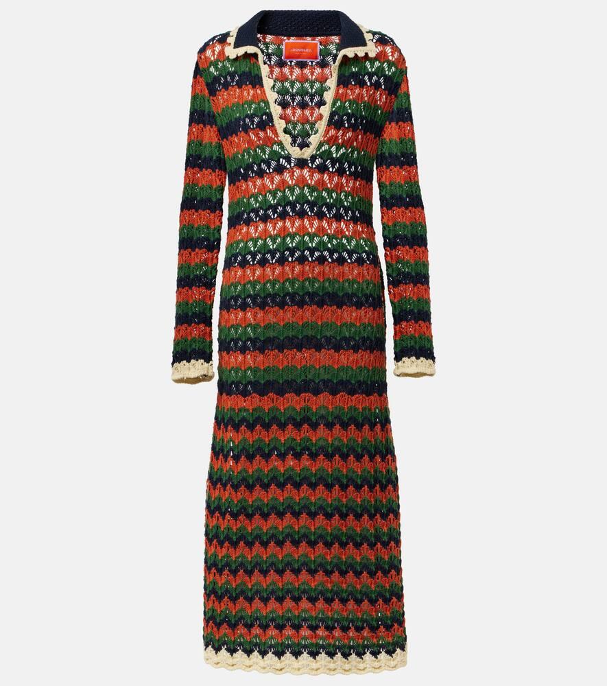 la doublej perry crochet cotton polo dress