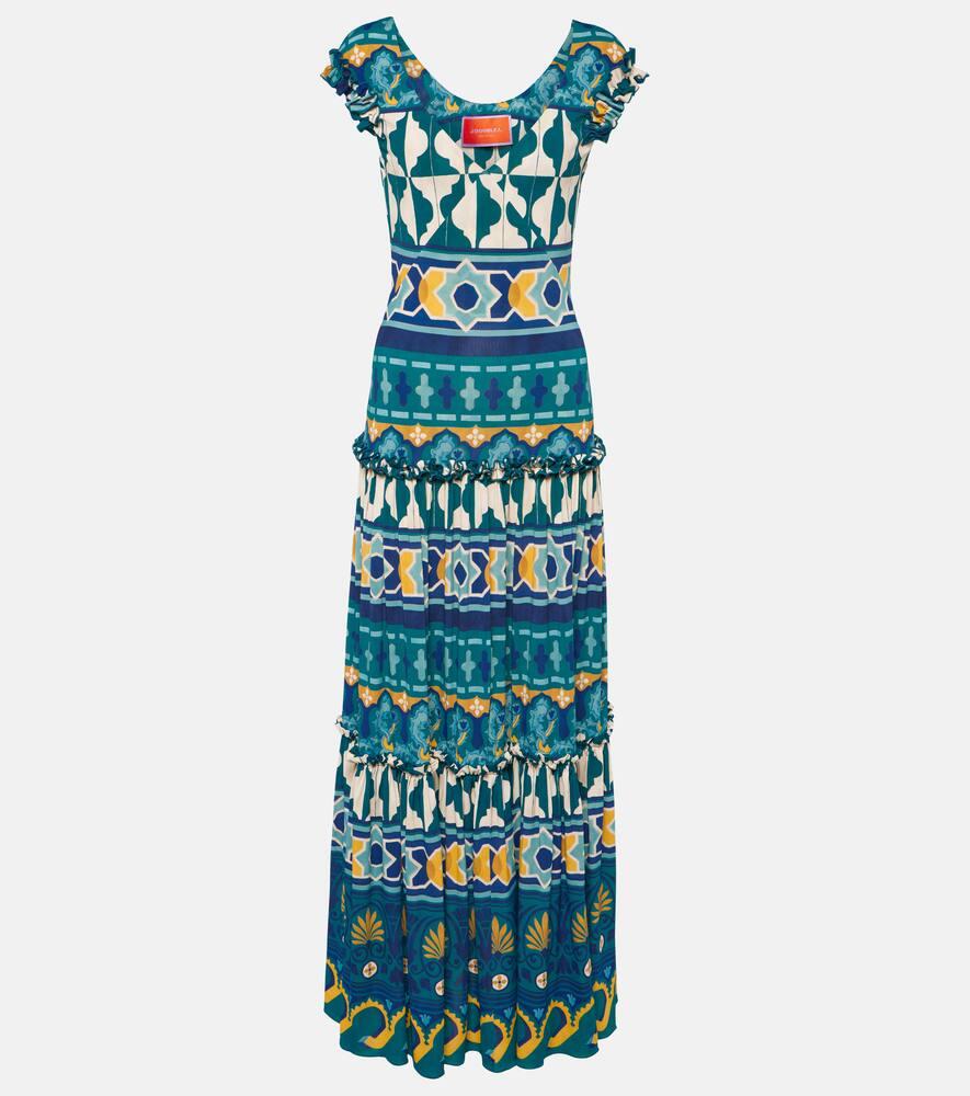 la doublej pimento printed jersey maxi dress