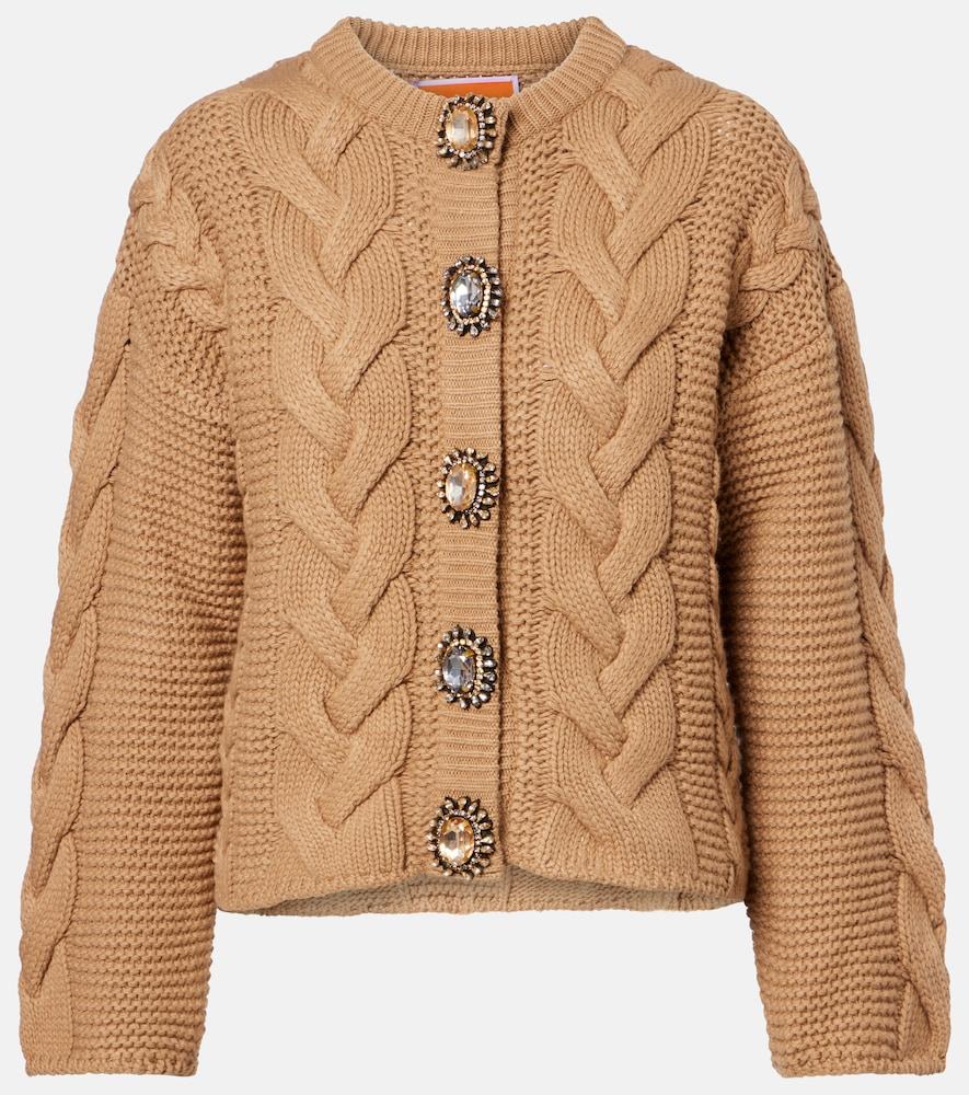 la doublej portrait embellished cardigan