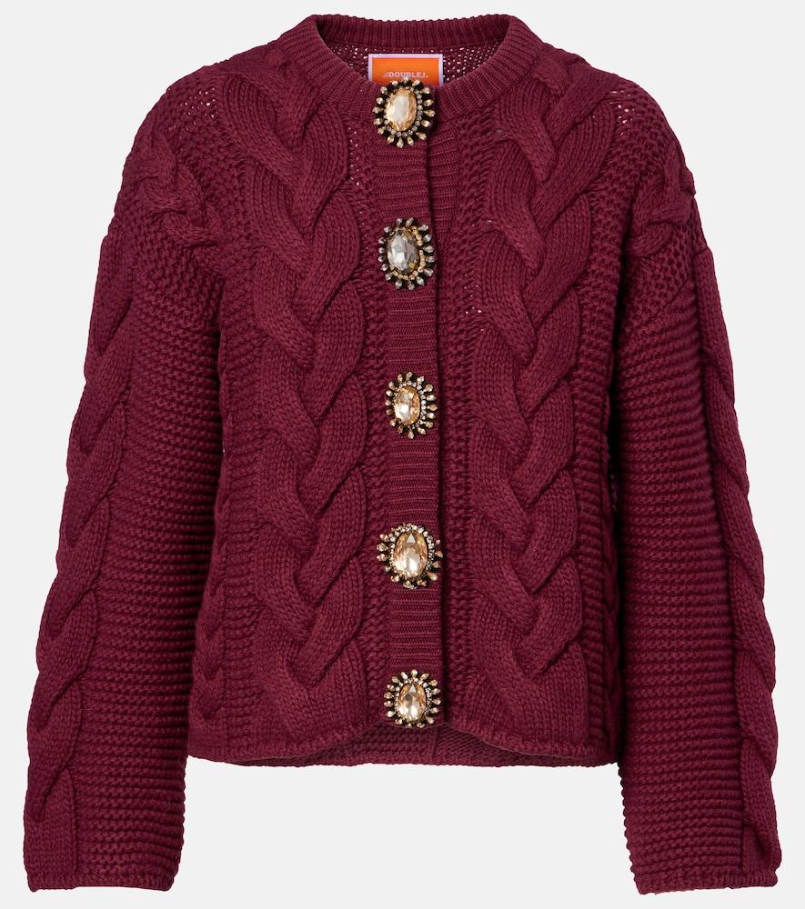 la doublej portrait embellished wool