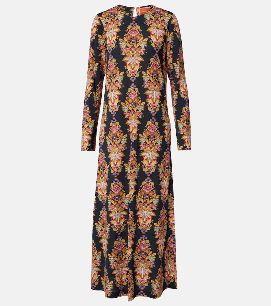 la doublej printed jersey maxi dress