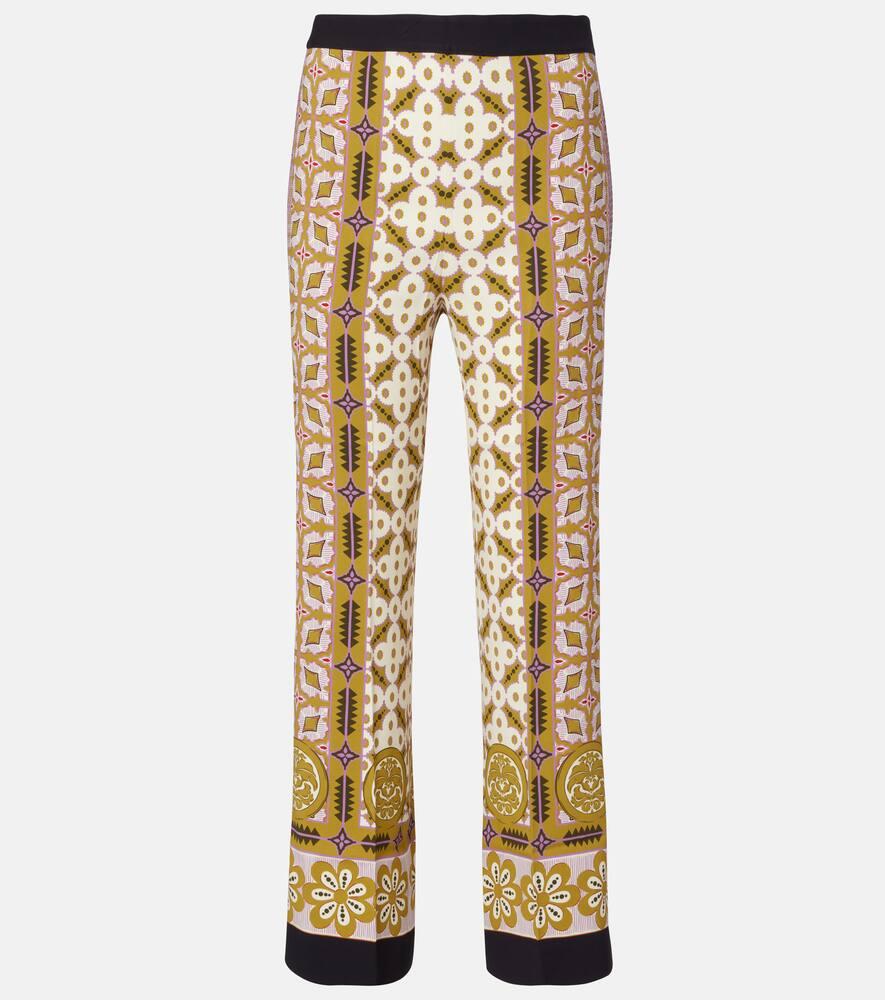 la doublej printed straight pants