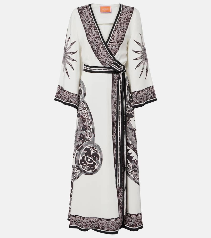 la doublej printed wrap dress