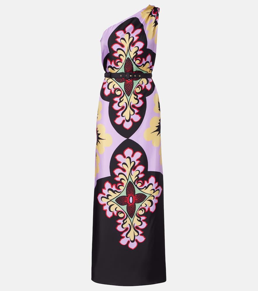 la doublej roy printed silk twill maxi dress
