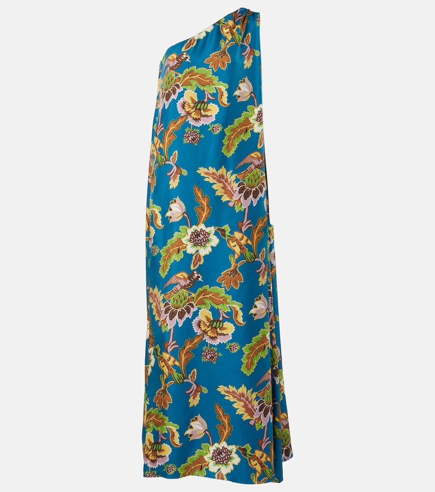 la doublej roy printed silk twill maxi dress