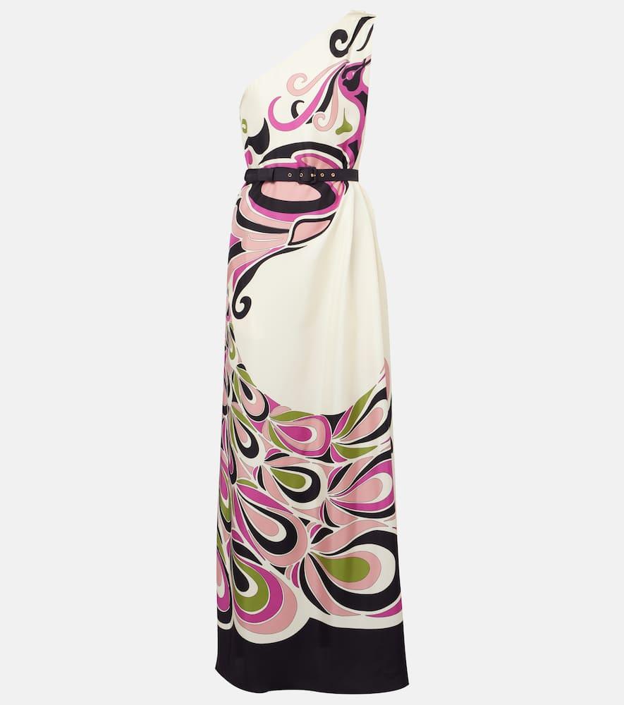 la doublej roy printed silk twill maxi dress