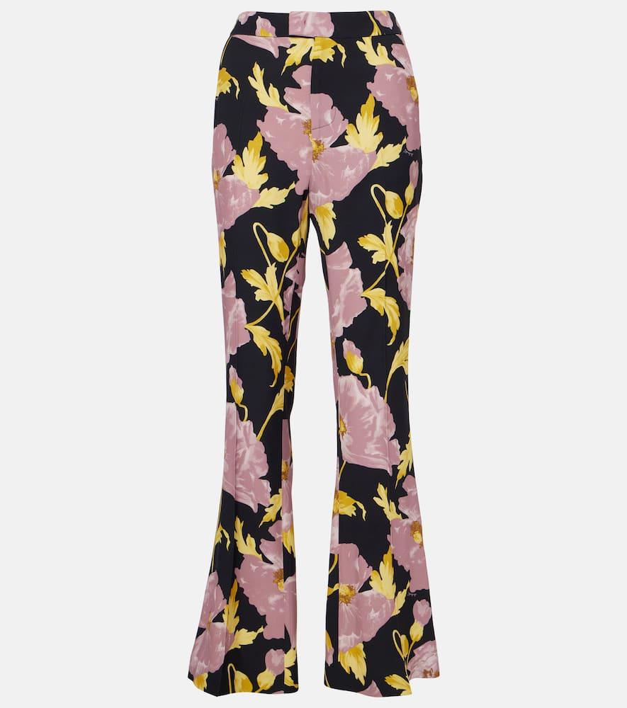 la doublej saturday night printed bootcut pants