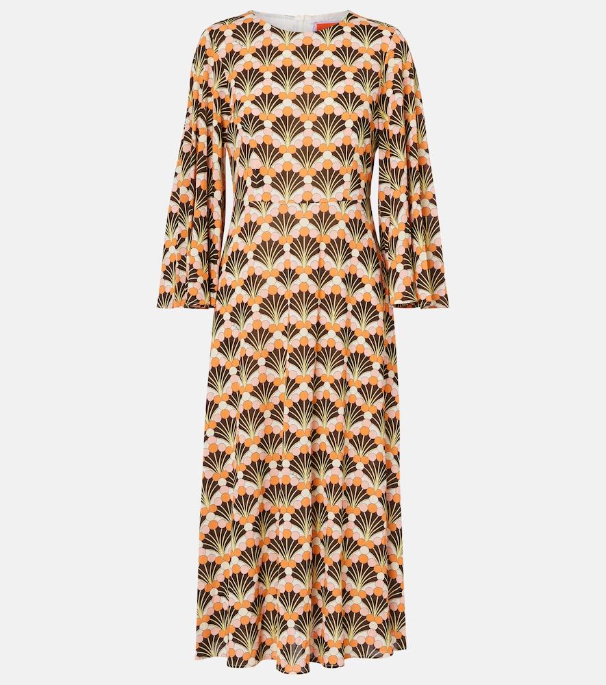 la doublej sorella printed midi dress