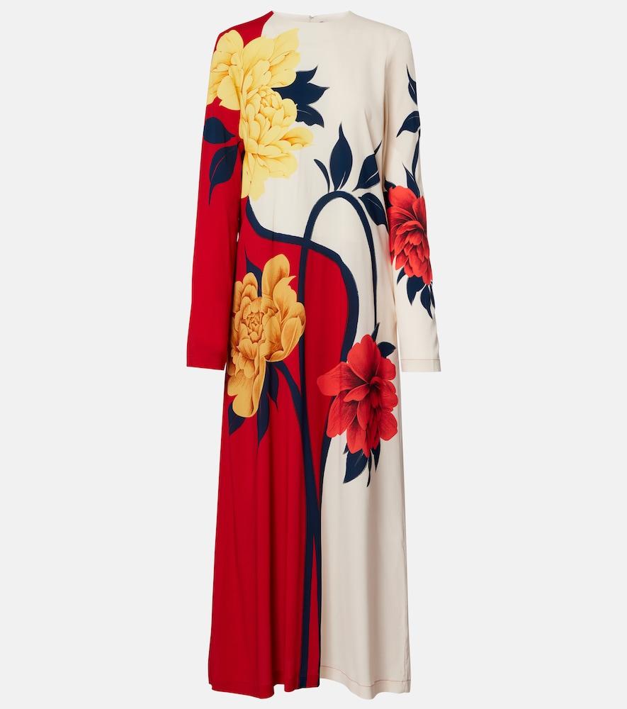 la doublej swing floral jersey maxi dress