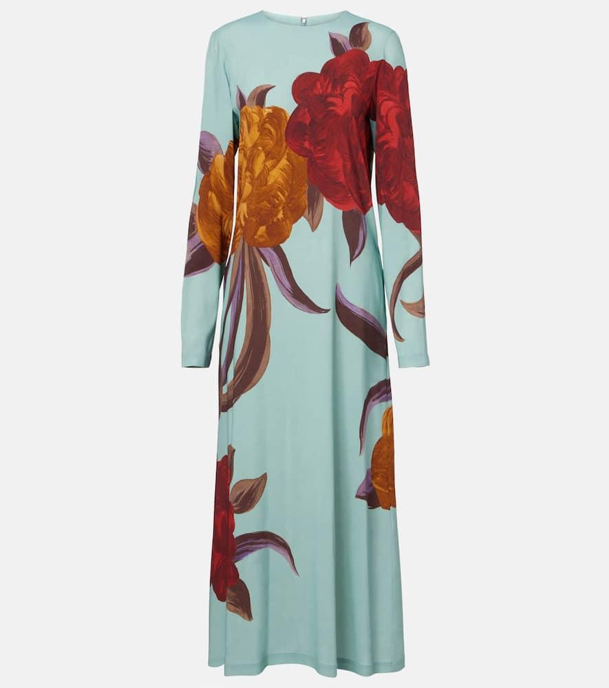 la doublej swing floral midi dress