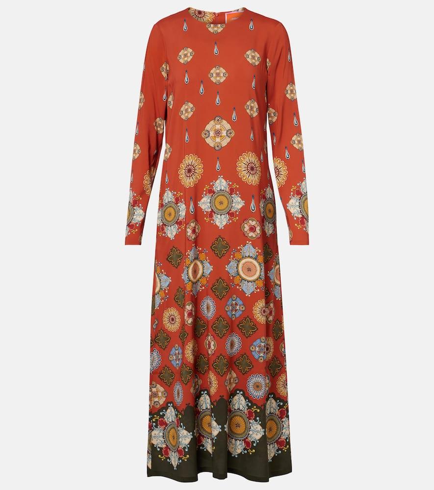 la doublej swing printed jersey maxi dress