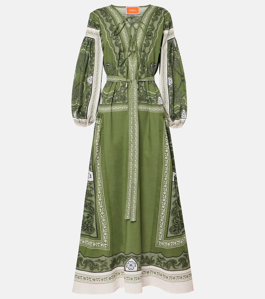 la doublej viviana printed cotton muslin maxi dress