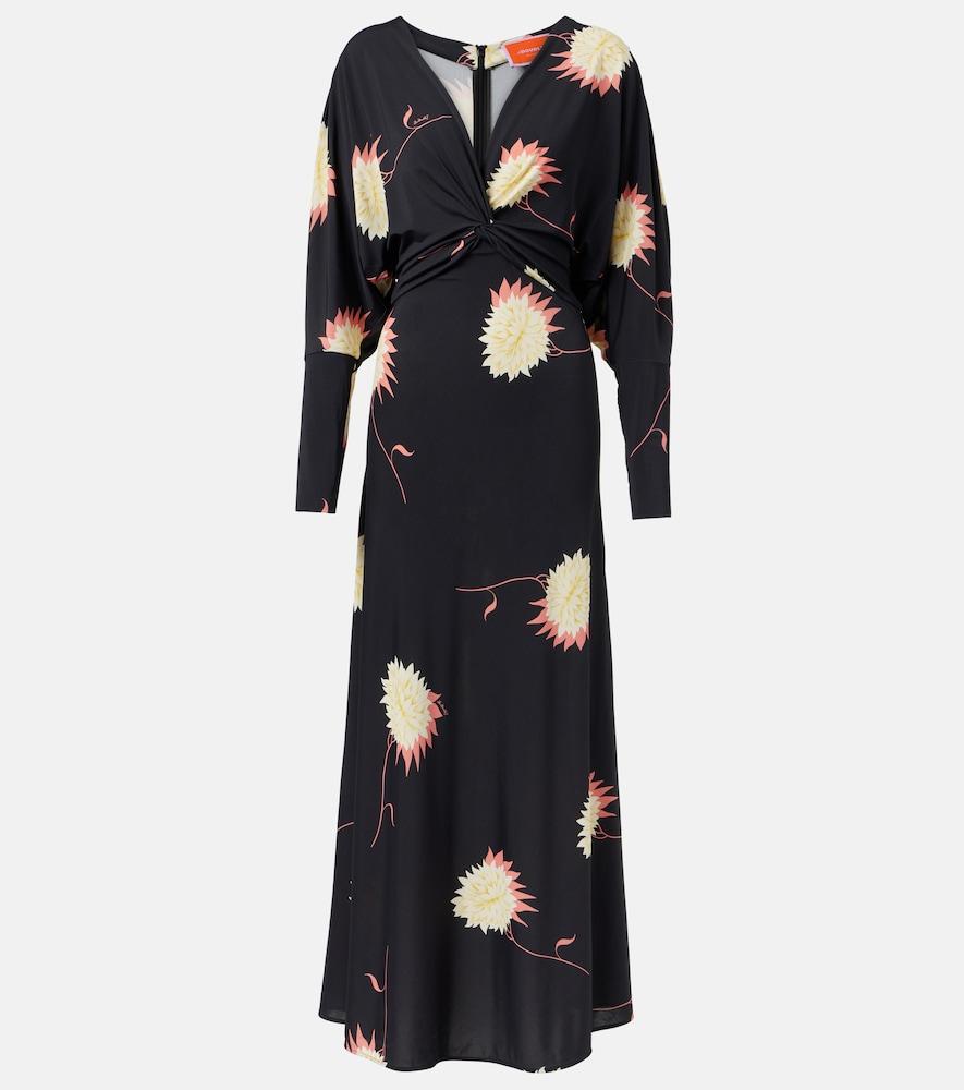 la doublej xx floral jersey maxi dress